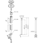 Vogels - Halterung für Audio-/Videosysteme Einzelprofil VESA 100x100 CT240811 sw Connect-It,80cm