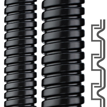 Flexa - Metall-Schutzschlauch Metallschutzschlauch SPR-PVC-AS AD56/10sw flüssigkeitsdicht