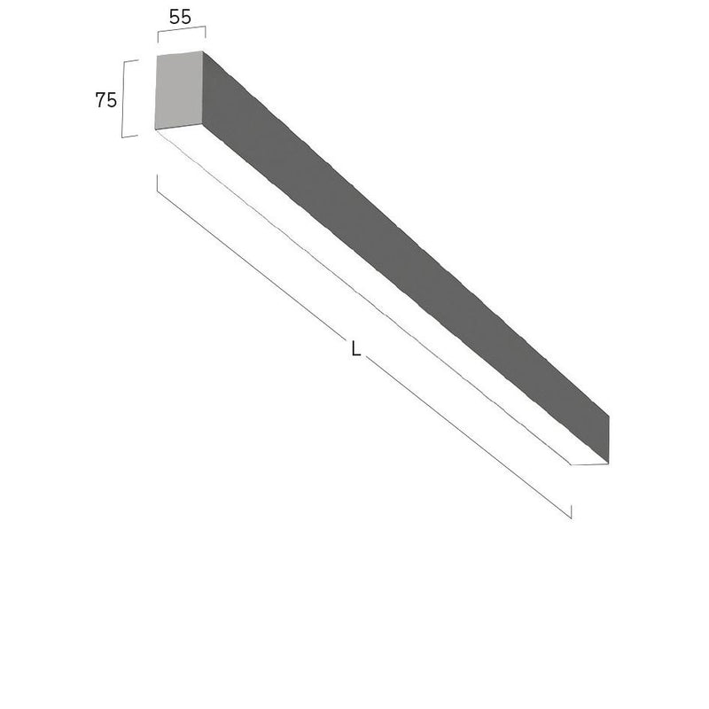 Lightnet - Decken-/Wandleuchte LED-Anbauleuchte LA3OBL-830H-L2055 3000K, schwarz