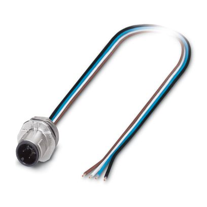 Phoenix Contact - Rundsteckverbinder, feldkonfektionierbar (Industriesteckverbinder) Gerätesteckverbinder SACC-E-MS-4P#1286352 Vorderwand − 100 Stück