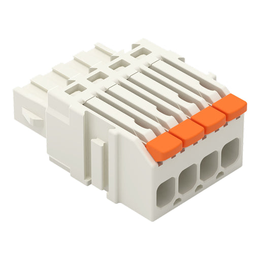 WAGO - Kabelsteckverbinder für Leiterplattensteckverbinder 1-Leiter-Federleiste,Hebel 2734-1104/327-000 PushinCAGECLAMP,lgr − 100 Stück