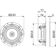 WHD - Lautsprecher Design-Lautsprecher R240T25SLws 2-Wege,25W-Übertrag