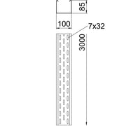OBO Bettermann - Kabelrinne BKRS F 810 FS 85x100x3000 − 3 Meter
