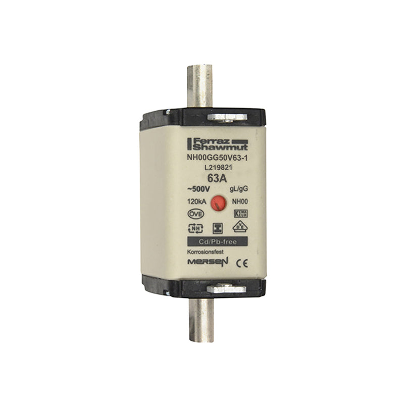 Mersen - Messersicherung Sicherungseinsatz NH Sond. NH00GG50V50-1 gG Gr.00 50A SGL KM − 3 Stück