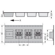 WAGO - Ein- und mehrpolige Klemmenleiste SMDThroughBoard-Leiterplk. 2070-453/998-406 0,75 mm² − 1590 Stück