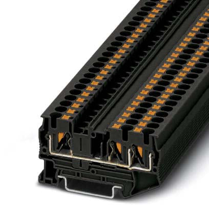 Phoenix Contact - Durchgangs-Reihenklemme Durchgangsklemme PT 4-Twin BK Push-in − 50 Stück