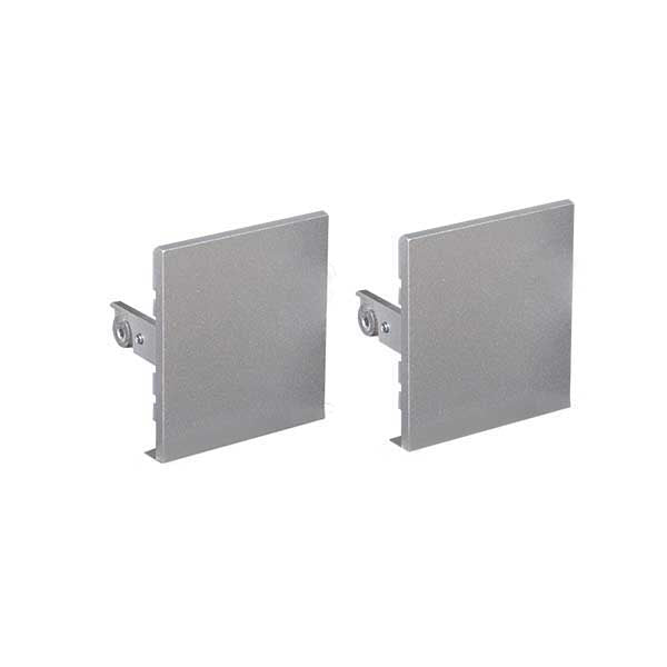 LTS Licht&Leuchten - Mechanisches Zubehör/Ersatzteile für Leuchten Enddeckel LK-Z 070.001 si VE2 silber (2Stück)