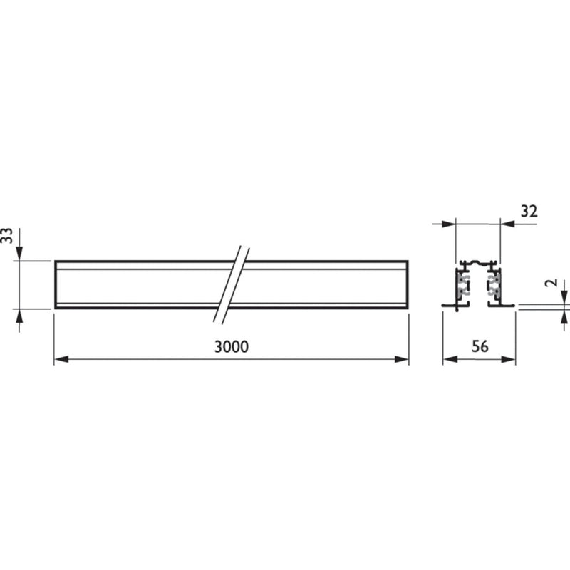 Philips Lighting - Stromschiene 3-Phasen-Stromschiene RBS750 #06544000 RBS750 5C6 L3000 ALU