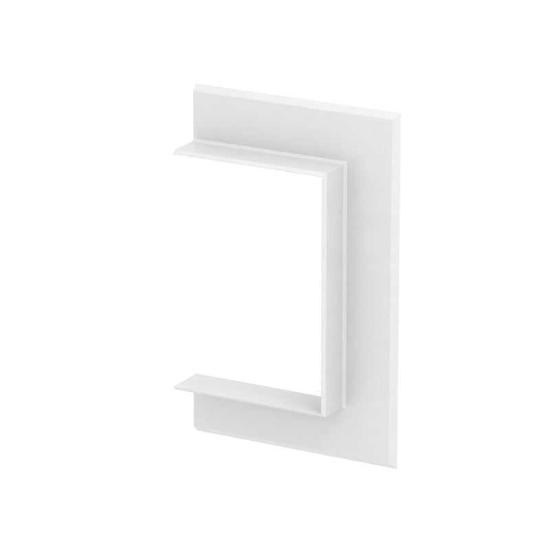 OBO Bettermann - Wandanschlussblende für Geräteeinbaukanal Wandabschlussblende G-AWAO90130RW offen