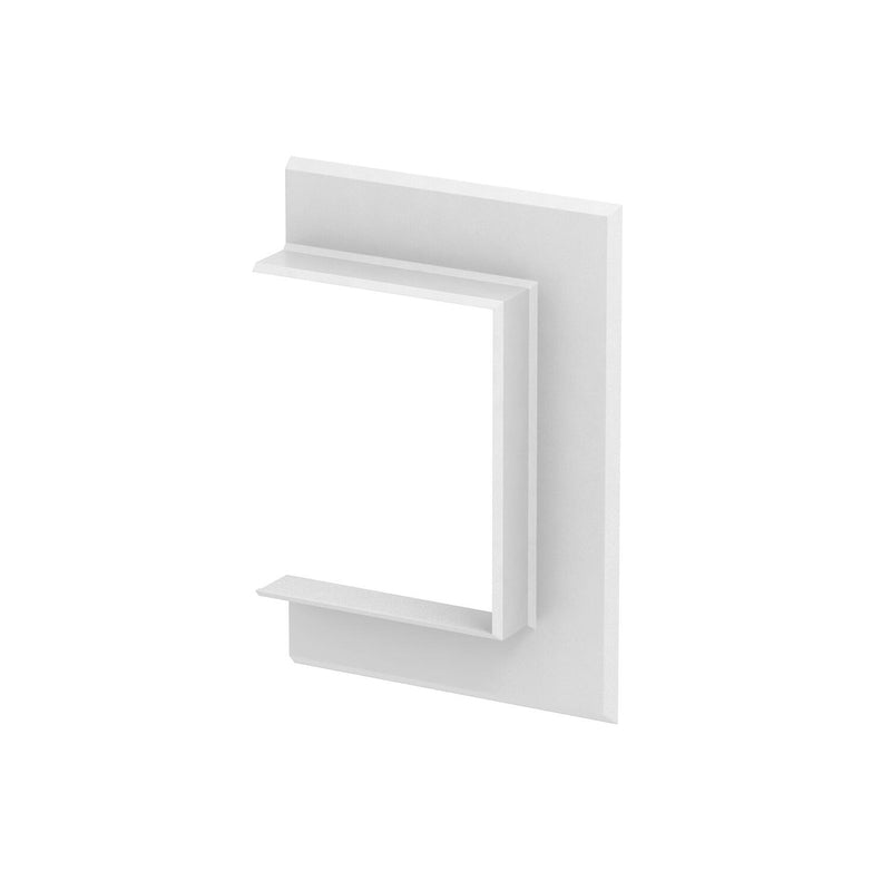 OBO Bettermann - Wandanschlussblende für Geräteeinbaukanal Wandabschlussblende G-KWAO90110RW offen