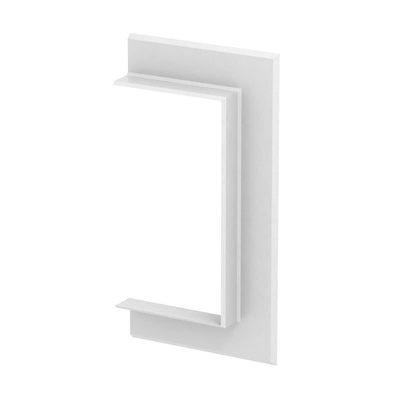 OBO Bettermann - Wandanschlussblende für Geräteeinbaukanal Wandabschlussblende G-KWAO90170RW offen