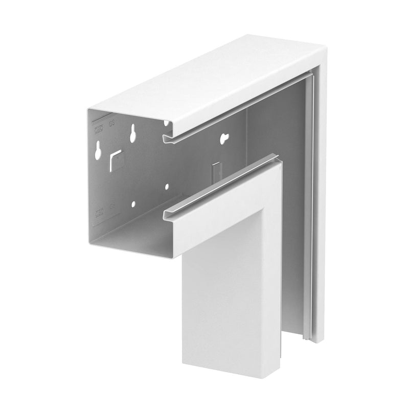 OBO Bettermann - Flachwinkel für Geräteeinbaukanal Flachwinkel GS-AFF90130RW fallend asymmetrisch