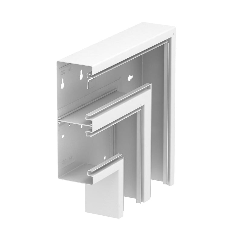 OBO Bettermann - Flachwinkel für Geräteeinbaukanal Flachwinkel GS-DFF70210RW fallend symmetrisch