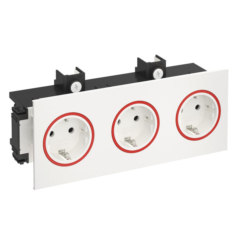 Rehau - Steckdose 3-fach BRK 3STD rws/rt SIGNA IN rws