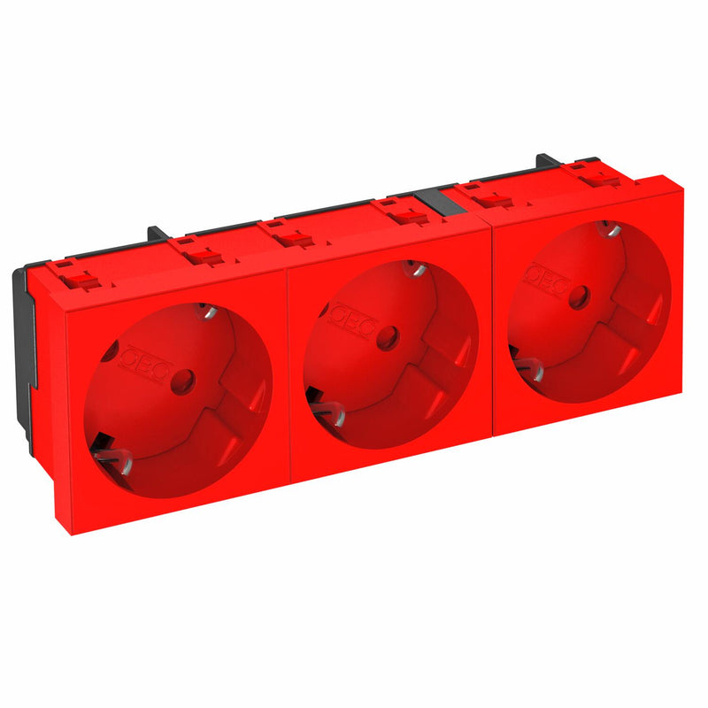 OBO Bettermann - Steckdose 33 Grad, 3-fach STD-D3S SRO3 Schutzkontakt