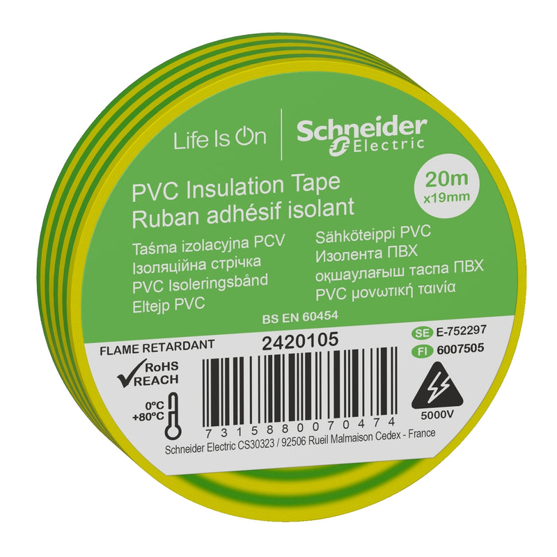 Schneider Electric - Klebeband PVC Isolierband 2420105(VE8) − 8 Packung