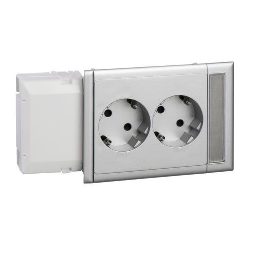 Schneider Electric - Steckdose Doppelsteckdose mit 5940023 Schriftfeld quot