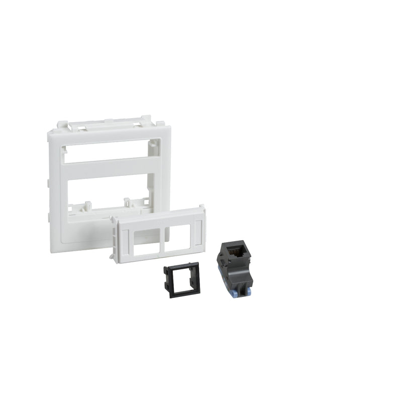 Schneider Electric - Modularer Steckverbinder Anschlusssatz flach weiß 5974096 2XActassi 250 cat6