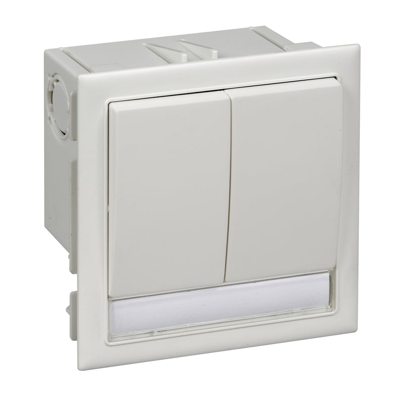 Schneider Electric - Installationsschalter Schalter 2-fach 5980072 Einbaudose Wippe
