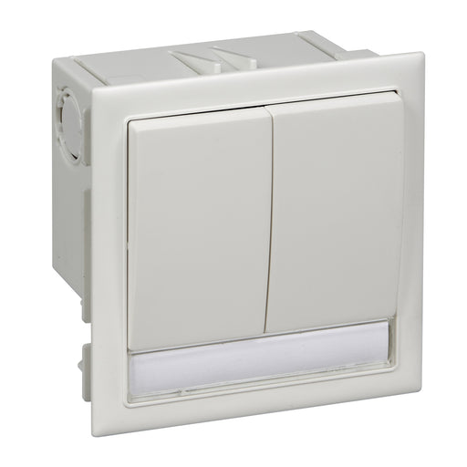 Schneider Electric - Installationsschalter Schalter 2-fach 5980072 Einbaudose Wippe