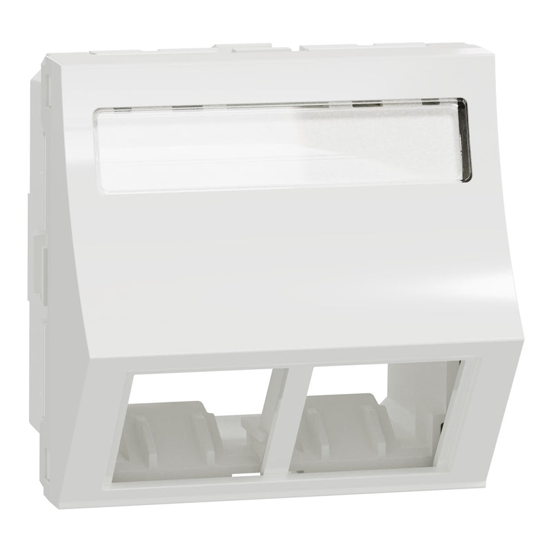 Schneider Electric - Einsatz/Abdeckung für Kommunikationstechnik Unica Zentralplatte NU942418 Datendose 2xRJ49