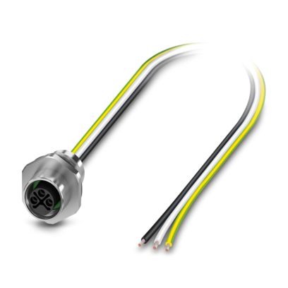 Phoenix Contact - Rundsteckverbinder, feldkonfektionierbar (Industriesteckverbinder) Gerätesteckverbinder SACC-E-M12FS#1329911 Vorderwand