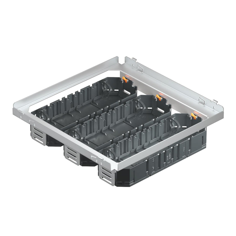 OBO Bettermann - Gerätebecher/Geräteträger für Unterflursystem Montageset f.Rahmenkasset. MS250-3 3UT4