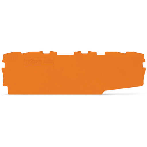WAGO - Abschluss- und Zwischenplatte für Reihenklemme Abschluss-u.Zwischenplatte 2000-2196 0,7mm dick,orange − 25 Stück