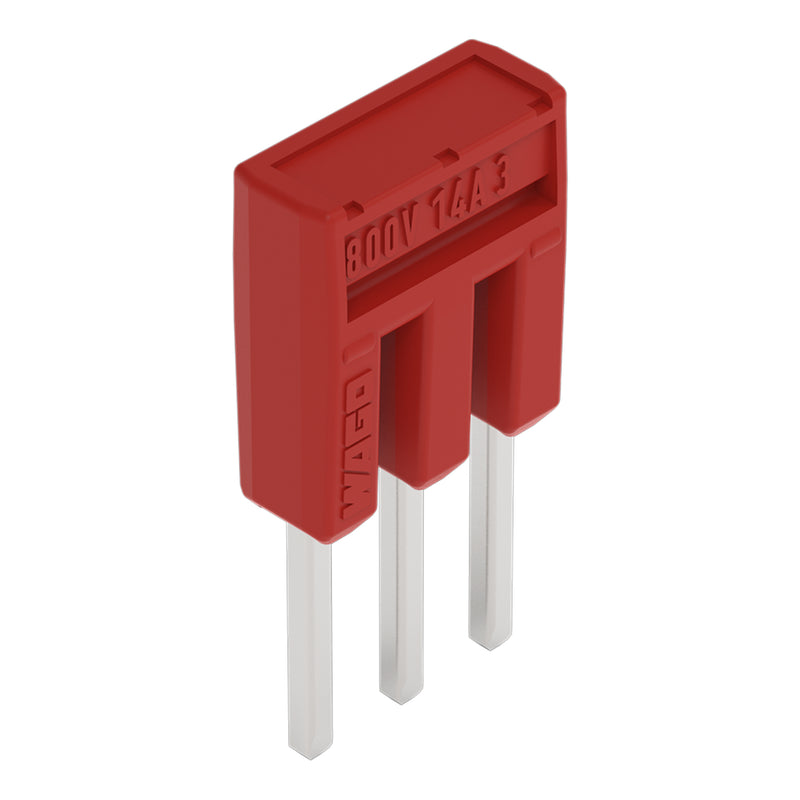 WAGO - Querverbinder/Brücker für Reihenklemme Kammbrücker, isoliert 2000-403/000-005 3-fach, rot − 25 Stück