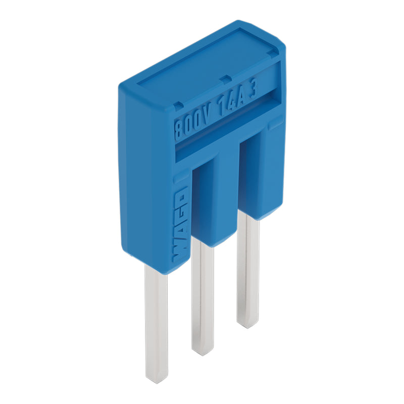 WAGO - Querverbinder/Brücker für Reihenklemme Kammbrücker, isoliert 2000-403/000-006 3-fach, blau − 25 Stück