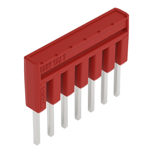 WAGO - Querverbinder/Brücker für Reihenklemme Kammbrücker, isoliert 2000-407/000-005 7-fach, rot − 25 Stück