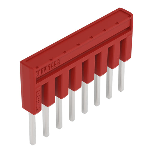 WAGO - Querverbinder/Brücker für Reihenklemme Kammbrücker, isoliert 2000-408/000-005 8-fach, rot − 25 Stück