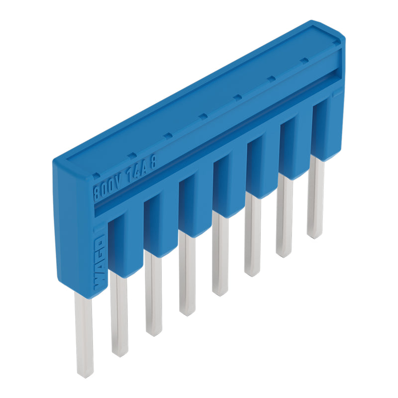 WAGO - Querverbinder/Brücker für Reihenklemme Kammbrücker, isoliert 2000-408/000-006 8-fach, blau − 25 Stück