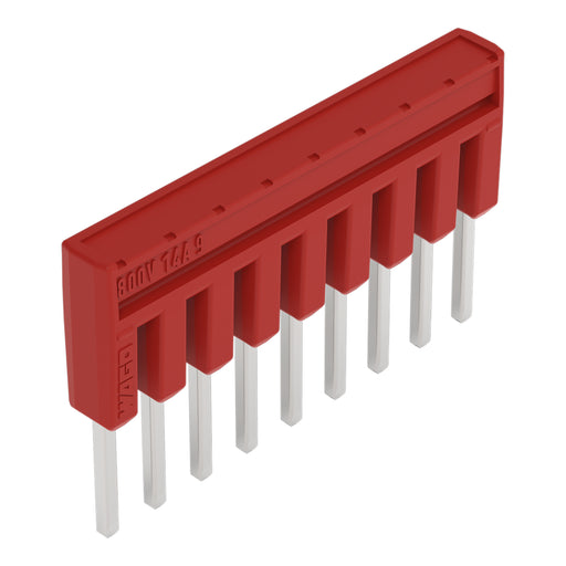 WAGO - Querverbinder/Brücker für Reihenklemme Kammbrücker, isoliert 2000-409/000-005 9-fach, rot − 25 Stück