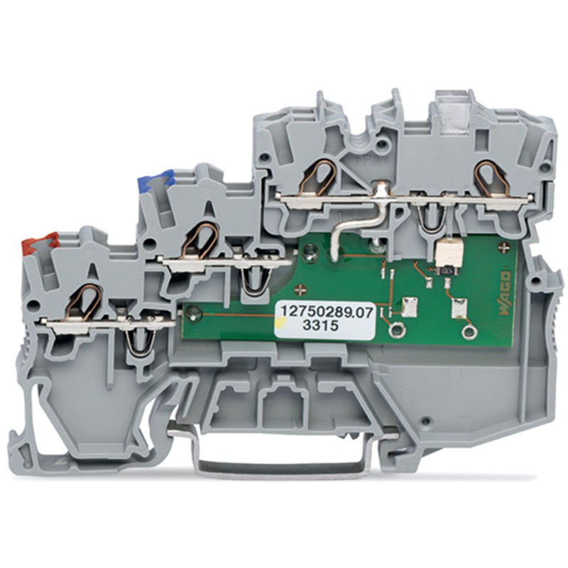 WAGO - Initiator/Aktor-Reihenklemme 3-Leiter-Initiatorenklemme 2000-5311/1102-950 LED gelb für PNP − 50 Stück