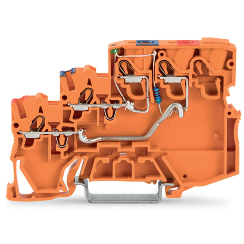 WAGO - Initiator/Aktor-Reihenklemme 3-Leiter-Aktorenkemme 2000-5352/1102-953 LED grün − 15 Stück