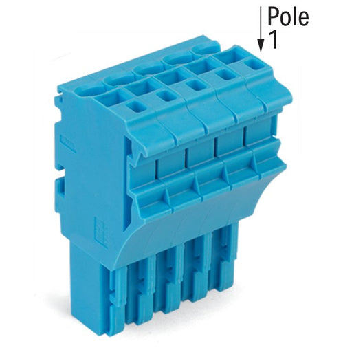 WAGO - Ein- und mehrpolige Klemmenleiste 1-Leiter-Federleiste 2022-105/000-006 CAGECLAMP,4mm²,bl − 50 Stück