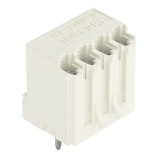WAGO - Leiterplattensteckverbinder THT-Federleiste gerade 2091-1304 3,5mm,lichtgrau − 200 Stück