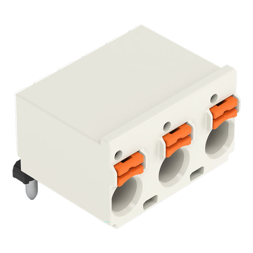 WAGO - Leiterplattensteckverbinder 1-Leiter-THT-Federleiste 2092-3373 CAGE CLAMP,lichtgrau − 100 Stück