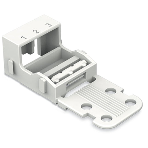 WAGO - Zubehör/Ersatzteile für Klemmen Befestigungsadapter 221-513 Serie221-4mm²,weiß − 10 Stück