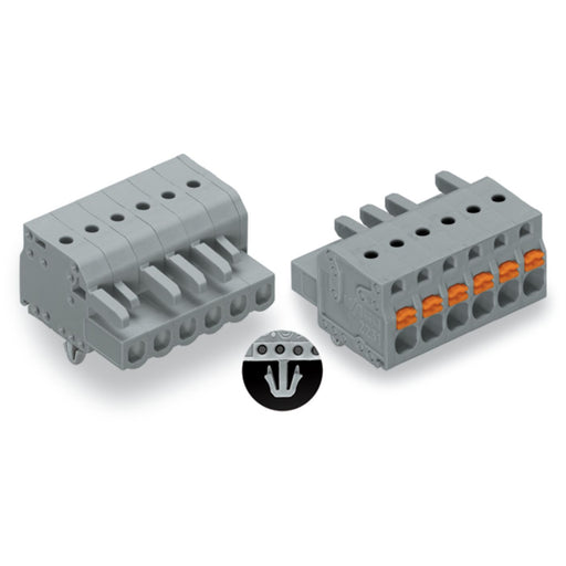 WAGO - Kabelsteckverbinder für Leiterplattensteckverbinder 1-Leiter-Federleiste 2231-119/008-000 Push-inCAGECLAMP,gr − 10 Stück