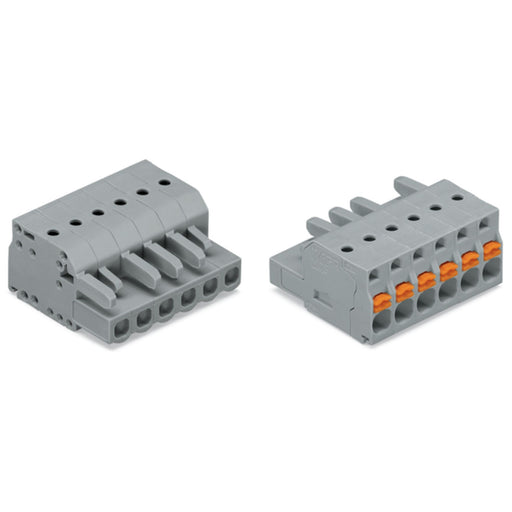 WAGO - Kabelsteckverbinder für Leiterplattensteckverbinder 1-Leiter-Federleiste 2231-121/026-000 Push-inCAGECLAMP,gr − 10 Stück