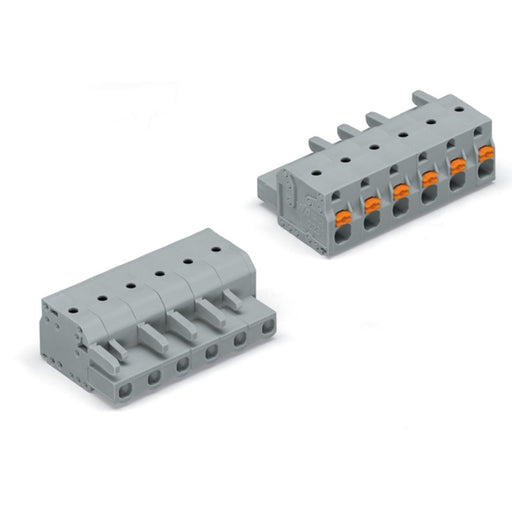 WAGO - Kabelsteckverbinder für Leiterplattensteckverbinder 1-Leiter-Federleiste 2231-202/026-000 Push-inCAGECLAMP,gr − 100 Stück