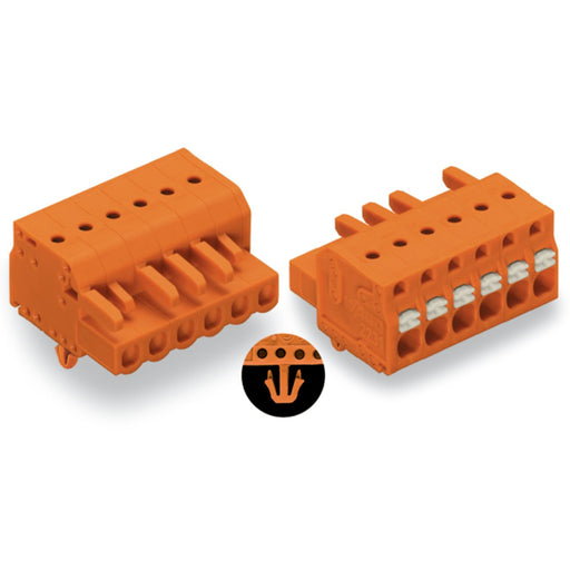 WAGO - Kabelsteckverbinder für Leiterplattensteckverbinder 1-Leiter-Federleiste 2231-309/008-000 Push-inCAGECLAMP,or − 50 Stück
