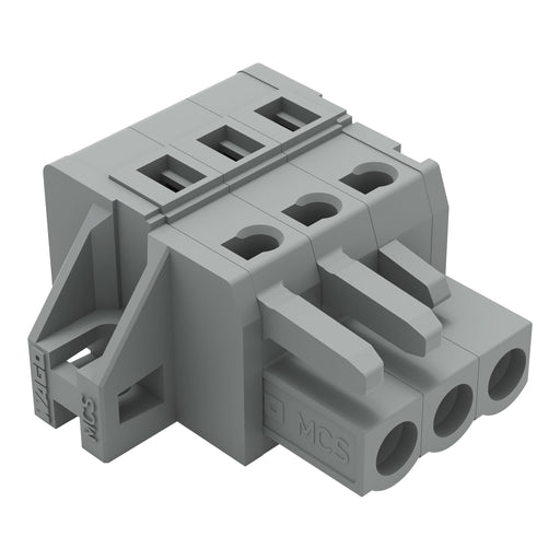 WAGO - Kabelsteckverbinder für Leiterplattensteckverbinder 1-Leiter-Federleiste 231-103/031-000 CAGECLAMP,2,5 mm²,gr − 50 Stück