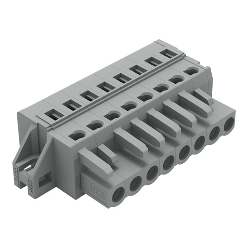 WAGO - Kabelsteckverbinder für Leiterplattensteckverbinder 1-Leiter-Federleiste 231-108/031-000 CAGECLAMP,2,5 mm²,gr − 50 Stück
