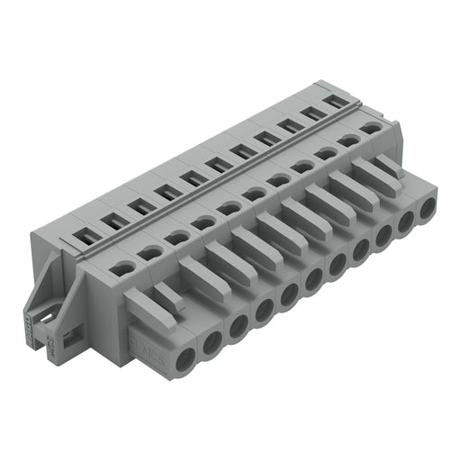 WAGO - Kabelsteckverbinder für Leiterplattensteckverbinder 1-Leiter-Federleiste 231-111/031-000 CAGECLAMP,2,5 mm²,gr − 25 Stück