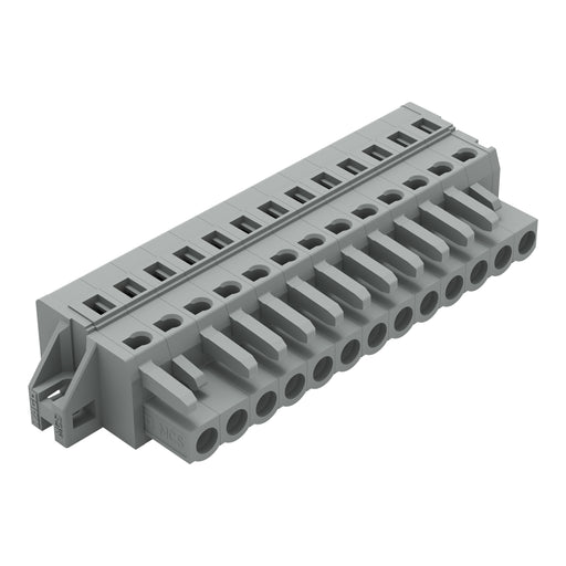 WAGO - Kabelsteckverbinder für Leiterplattensteckverbinder 1-Leiter-Federleiste 231-113/031-000 CAGECLAMP,2,5 mm²,gr − 25 Stück