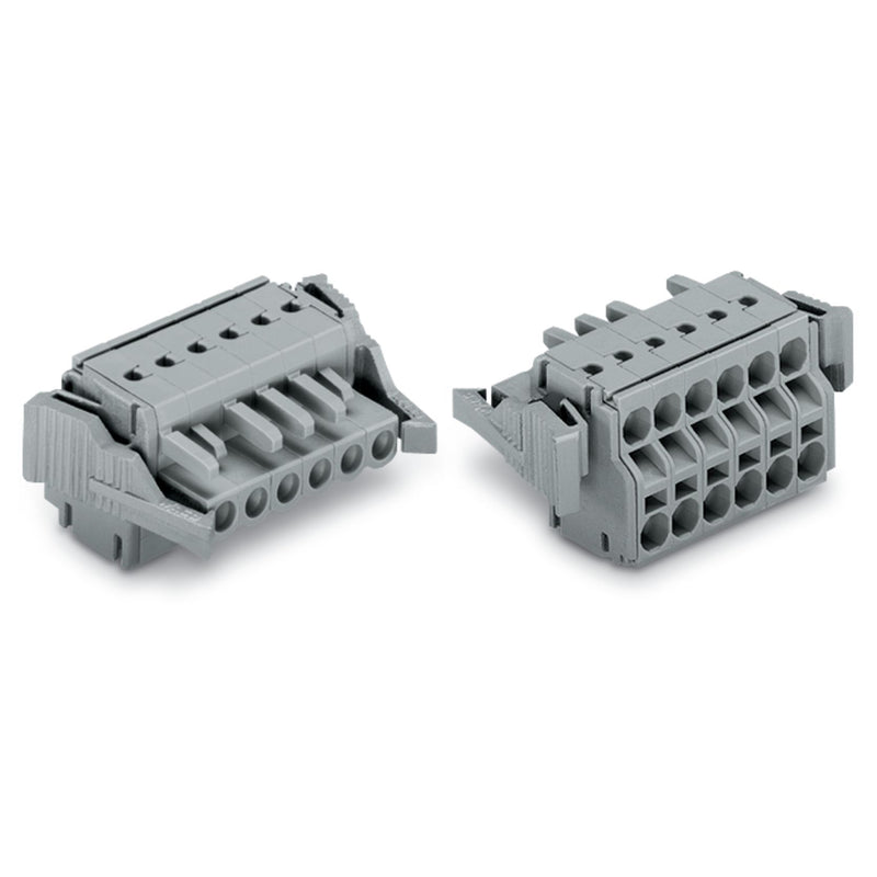 WAGO - Kabelsteckverbinder für Leiterplattensteckverbinder 2-Leiter-Federleiste 231-2115/037-000 CAGECLAMP,2,5mm²,gr − 25 Stück