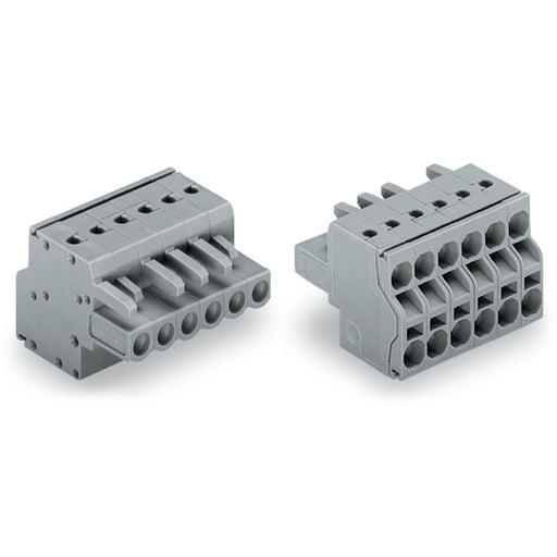 WAGO - Kabelsteckverbinder für Leiterplattensteckverbinder 2-Leiter-Federleiste 231-2116/026-000 CAGECLAMP,2,5mm²,gr − 25 Stück